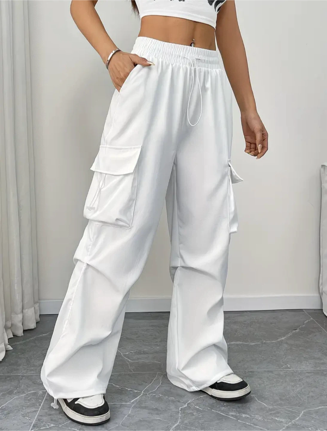 Women’s Cargo Pants with Drawstring Waist - Large - photo 5