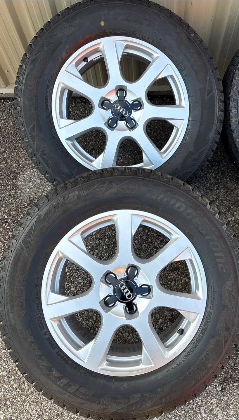 4 x 235/65/17 BRIDGESTONE WINTER TIRES AND AUDI RIMS $1450 - photo 3