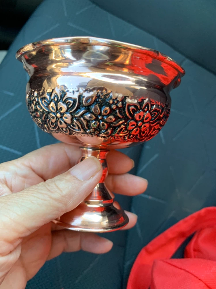 Decorative Copper Chalice Bowl - photo 2