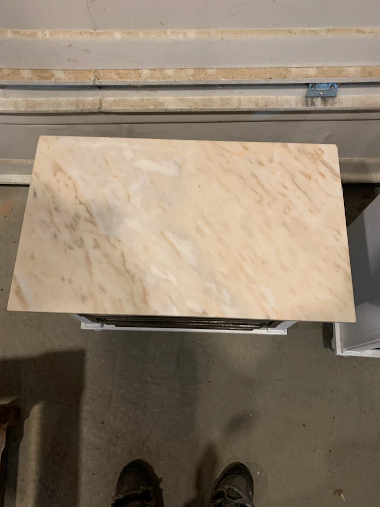 Set of Two Marble-Top Side Tables - photo 3