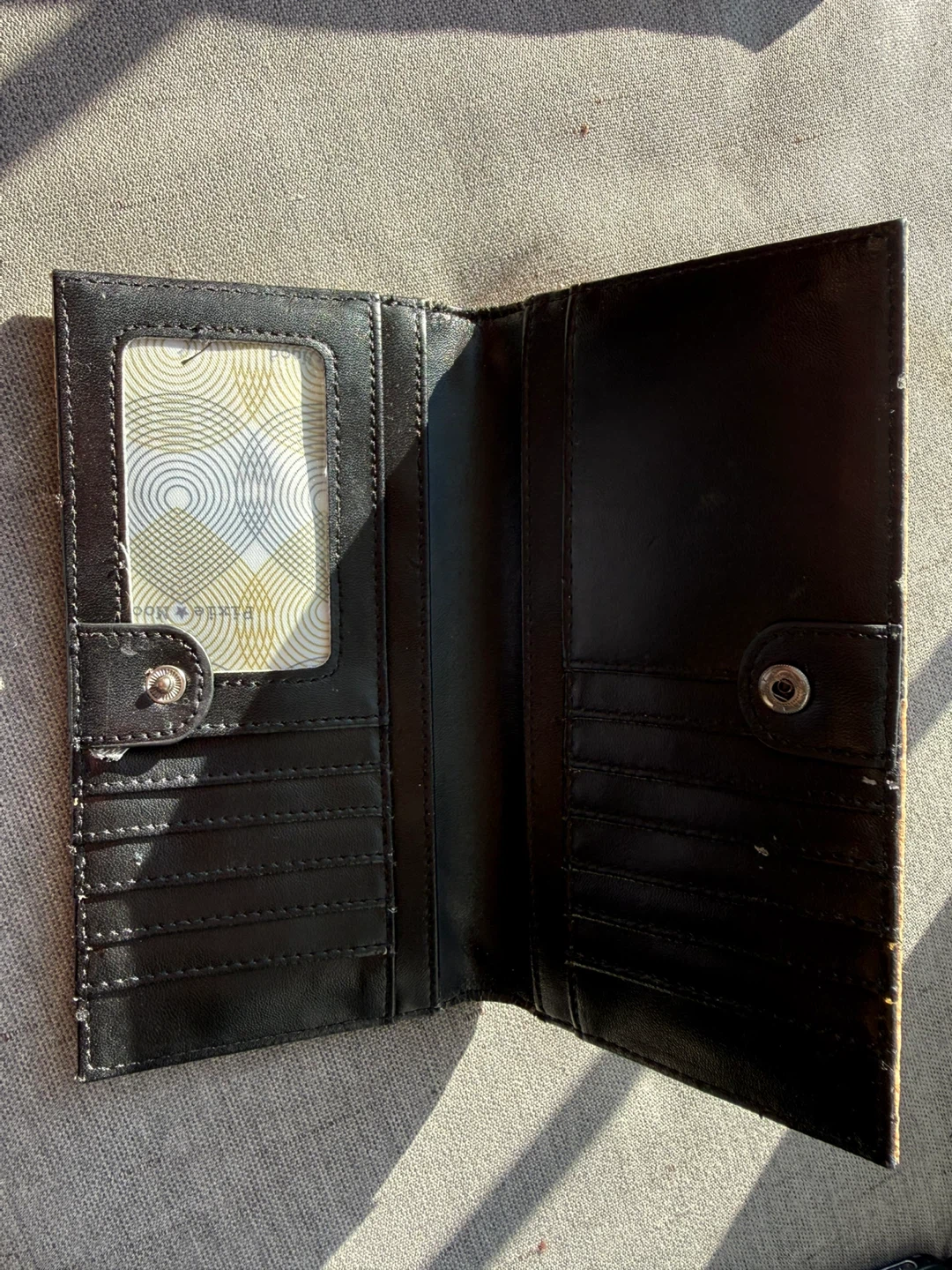 Cork & Black Faux Leather Wallet - photo 3