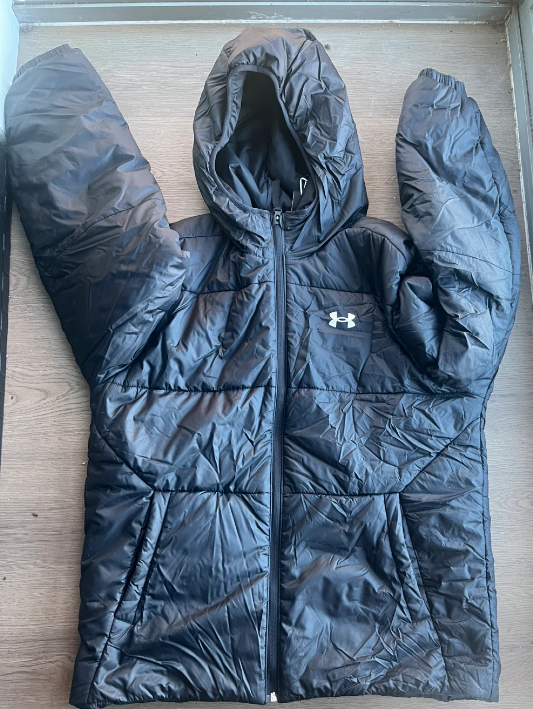 Under Armour Black Hooded Puffer Jacket