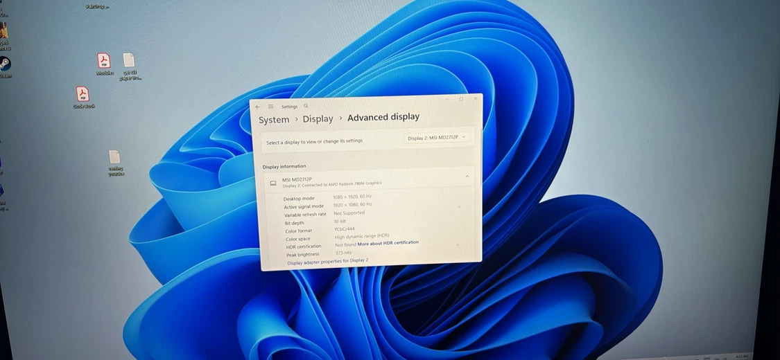27" MSI Modern MD2712P Monitor - photo 3