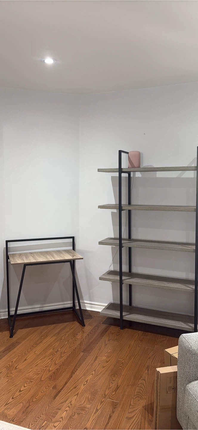 Simple Desk and Bookshelf Set