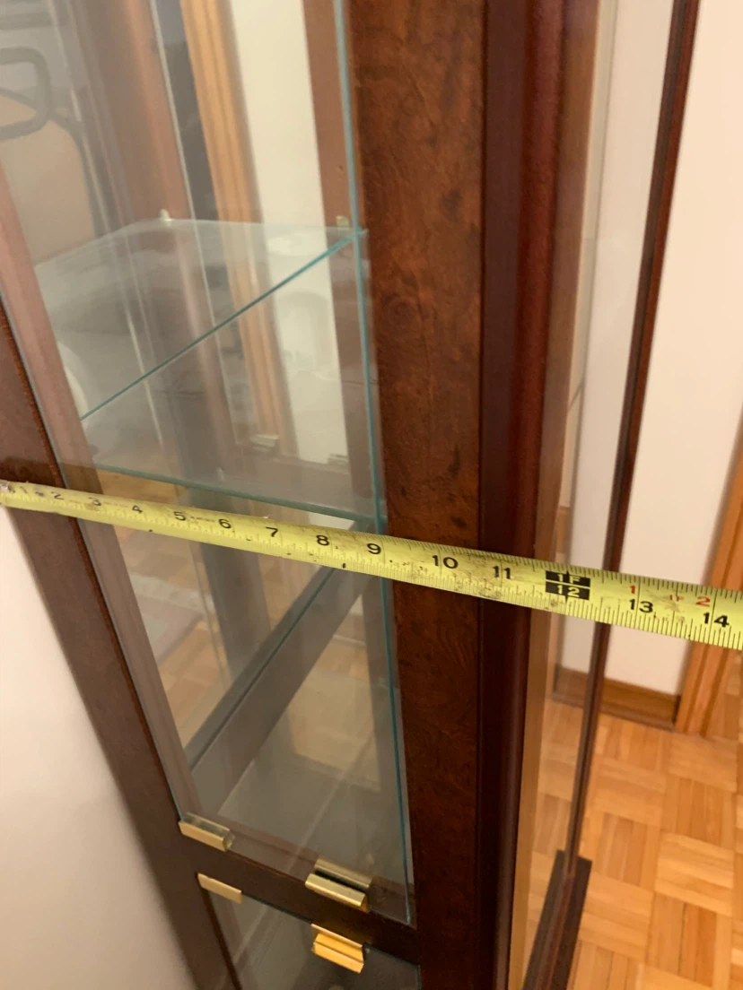 Wooden Display Cabinet with Glass Shelves - photo 4