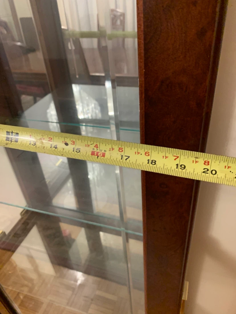 Wooden Display Cabinet with Glass Shelves - photo 5