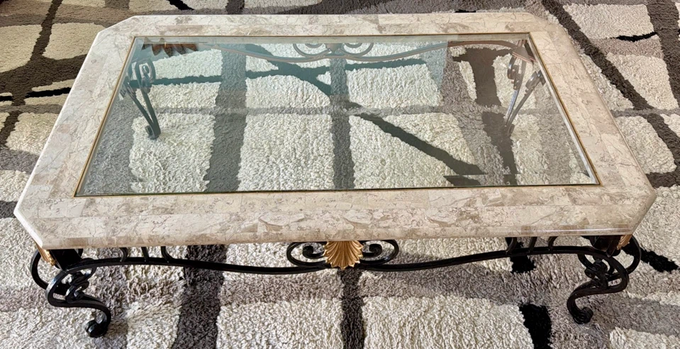 Coffee Table-Rectangle and Wrought Iron-Vintage! - photo 5