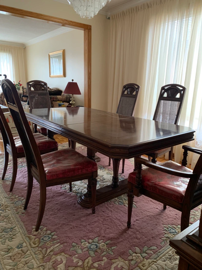 Dining Room Set with Table, 6 Chairs and Hutch - photo 3