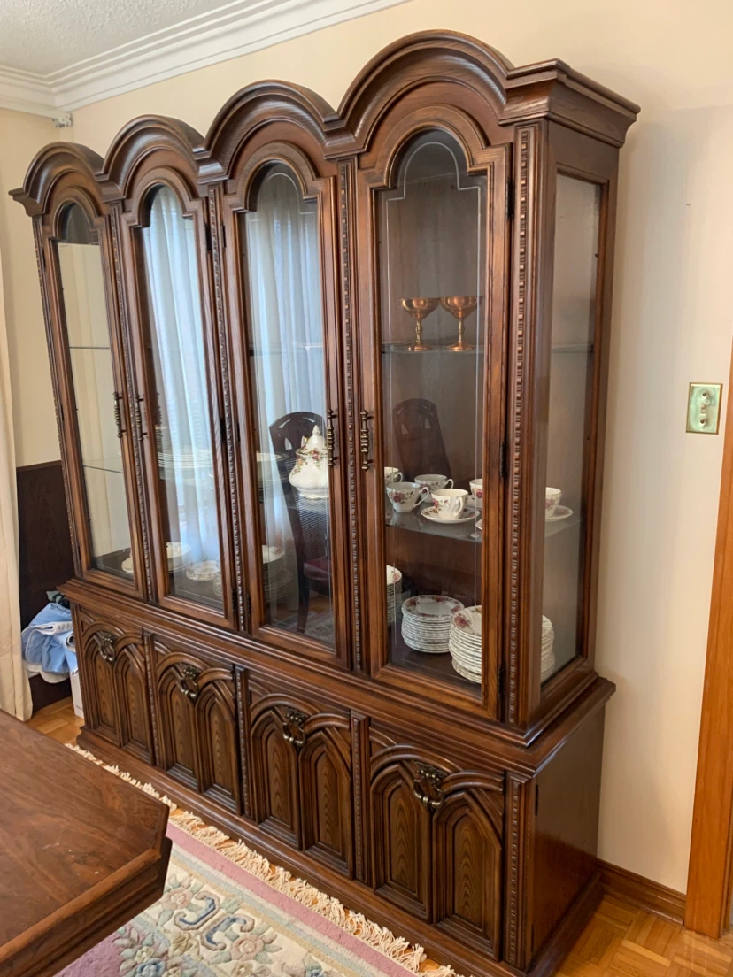 Dining Room Set with Table, 6 Chairs and Hutch - photo 5