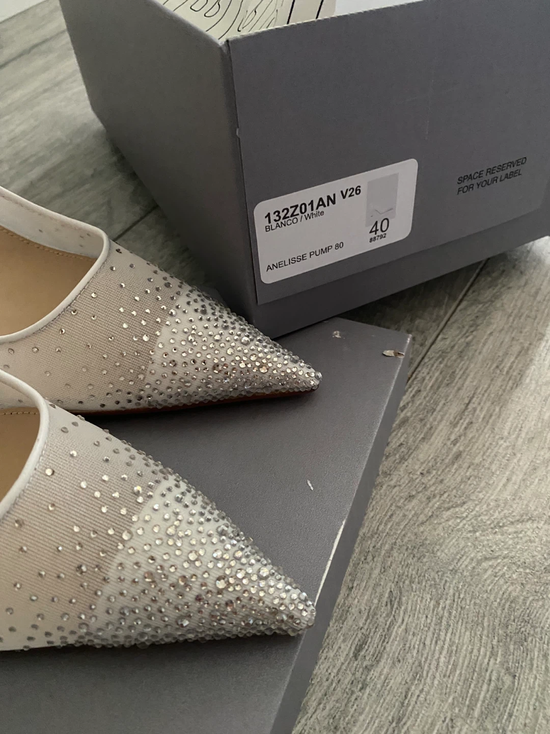 Lola Cruz White Embellished Mesh Pumps Size 40 - photo 3