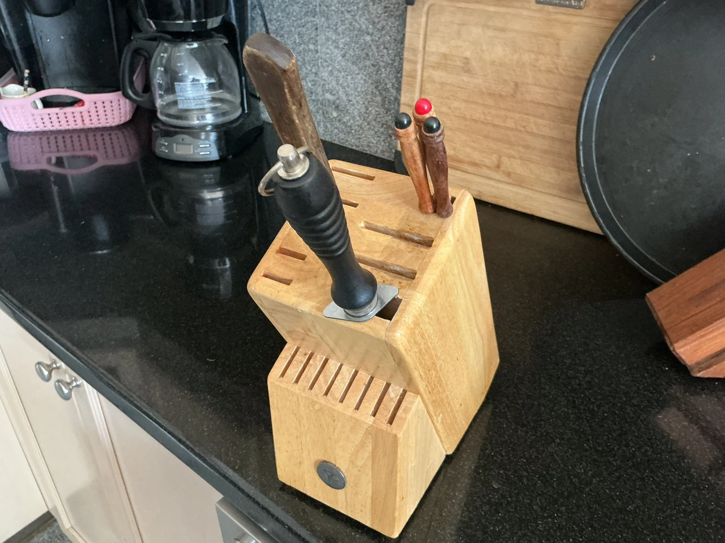 Wooden Knife Block , utensil include - photo 3
