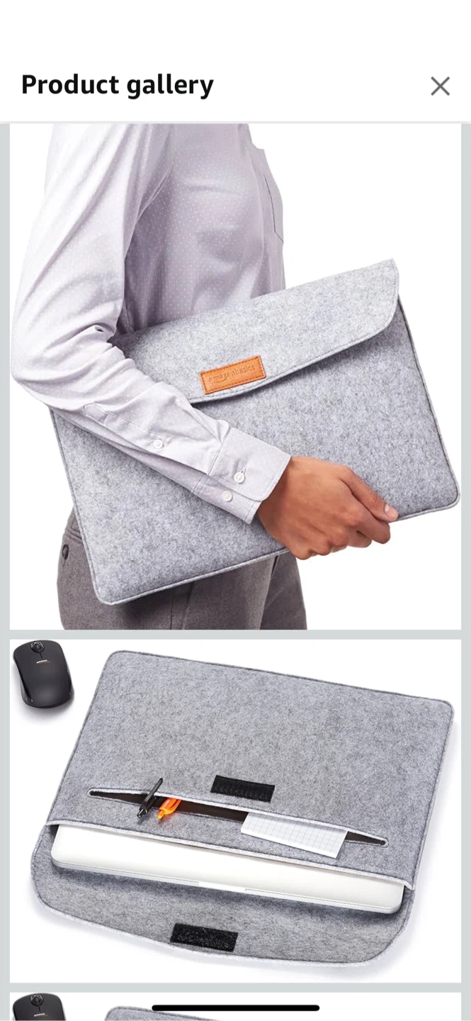 17" Laptop Sleeve with Leather Accents