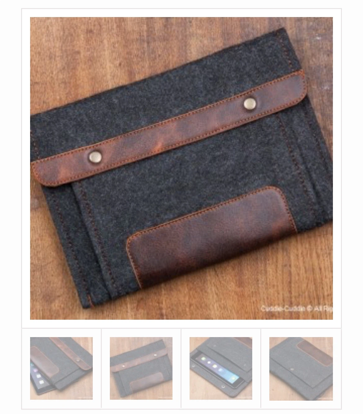 17" Laptop Sleeve with Leather Accents - photo 3