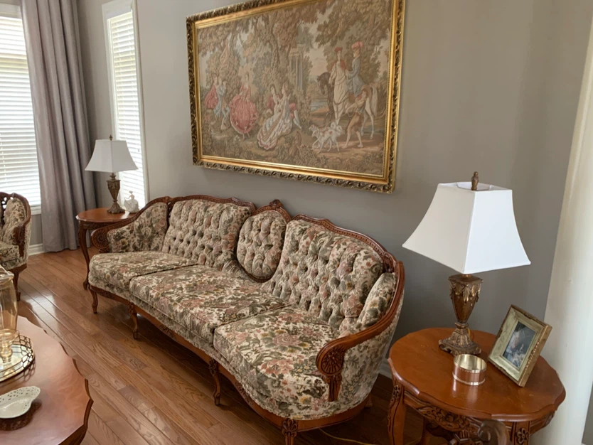 Vintage Floral Sofa and Matching Armchair - photo 2