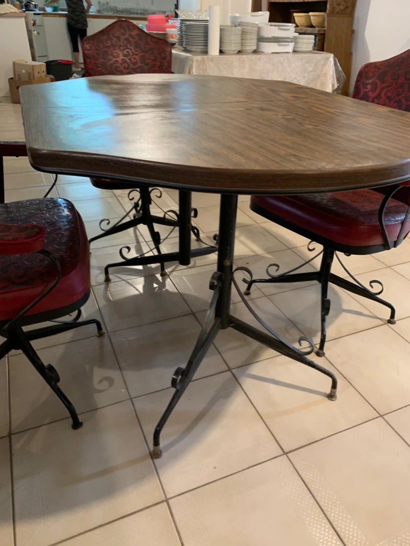 Vintage Dining Table Set with Four Chairs - photo 3