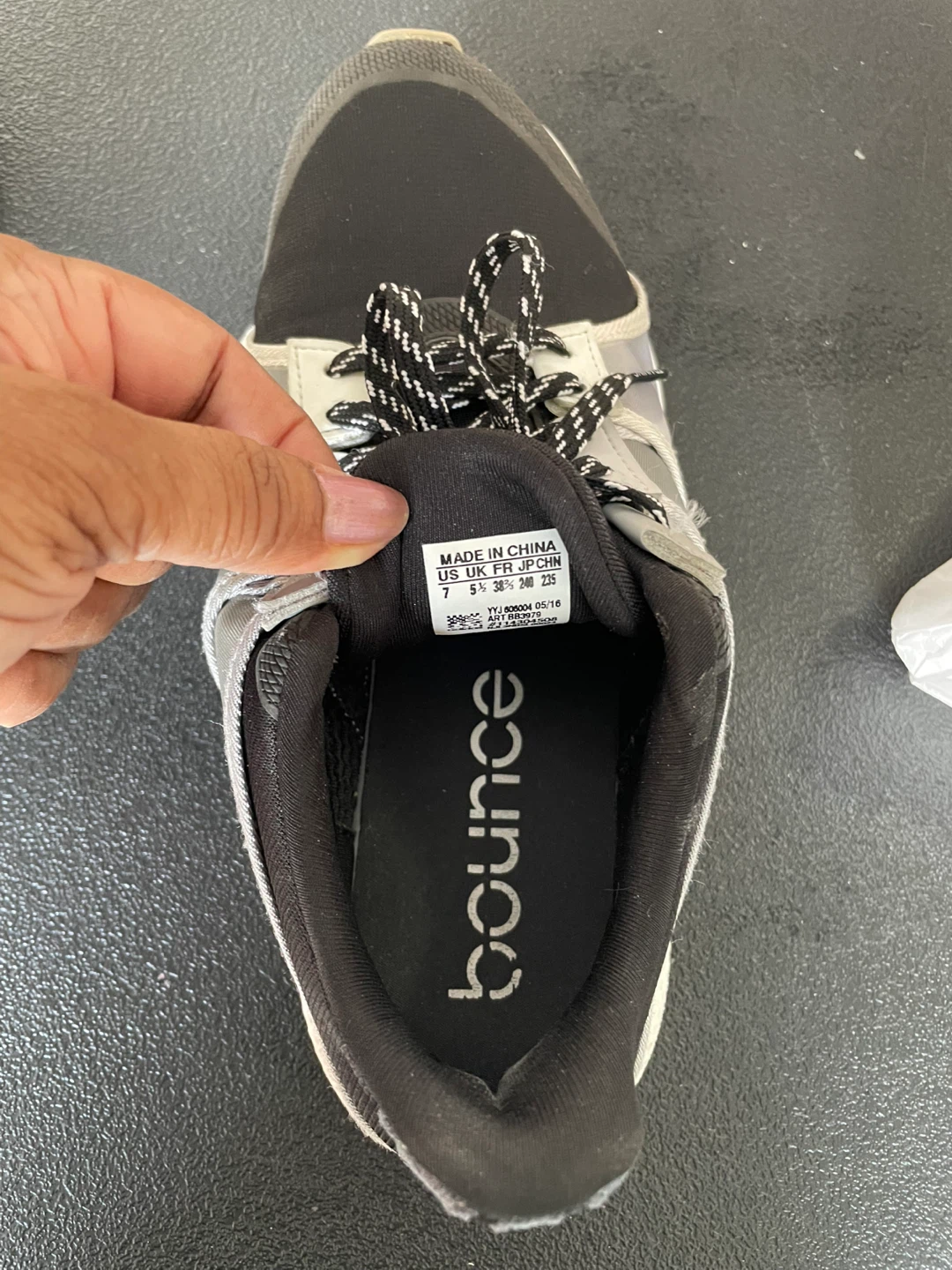 Adidas Bounce Running Shoes Black and Grey - photo 5
