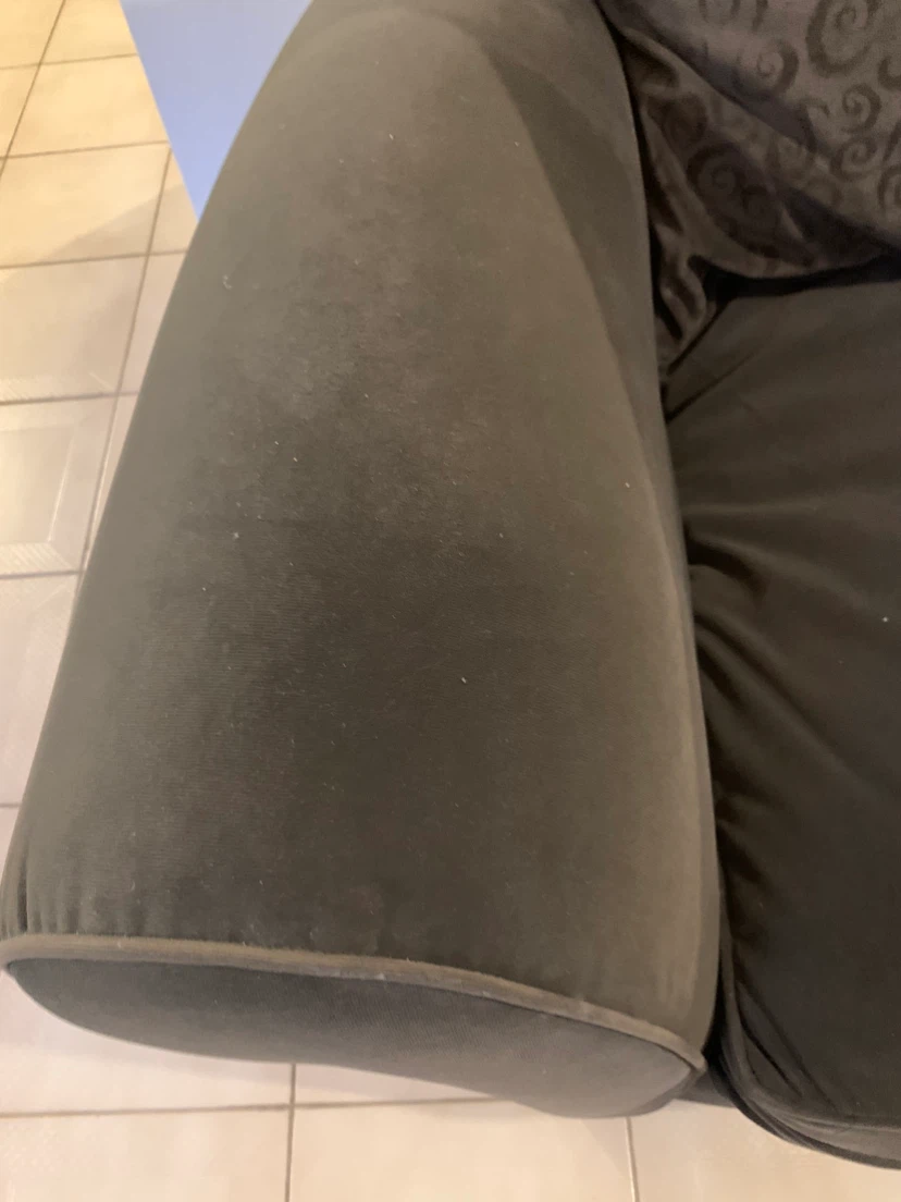 Dark Grey Velvet Sofa - photo 5