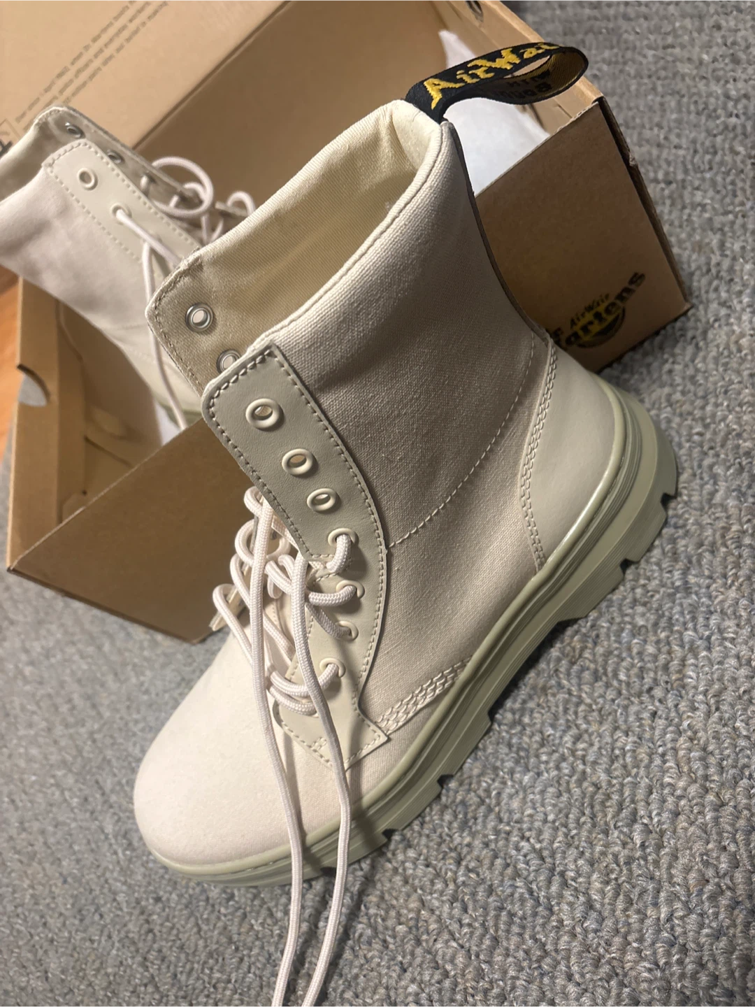 Dr. Martens Cream Canvas Boots - photo 2