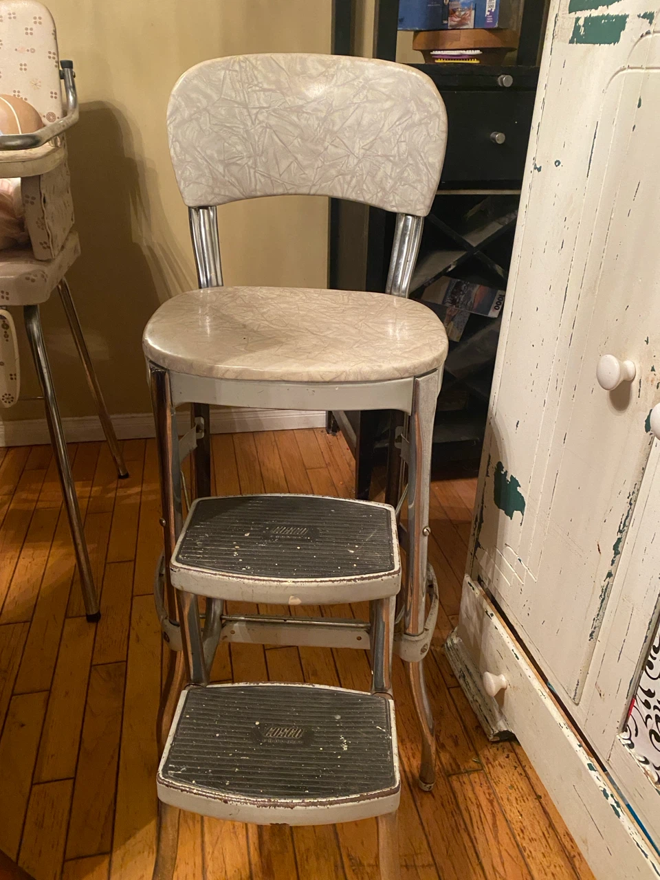 Vintage Step Stool Chair