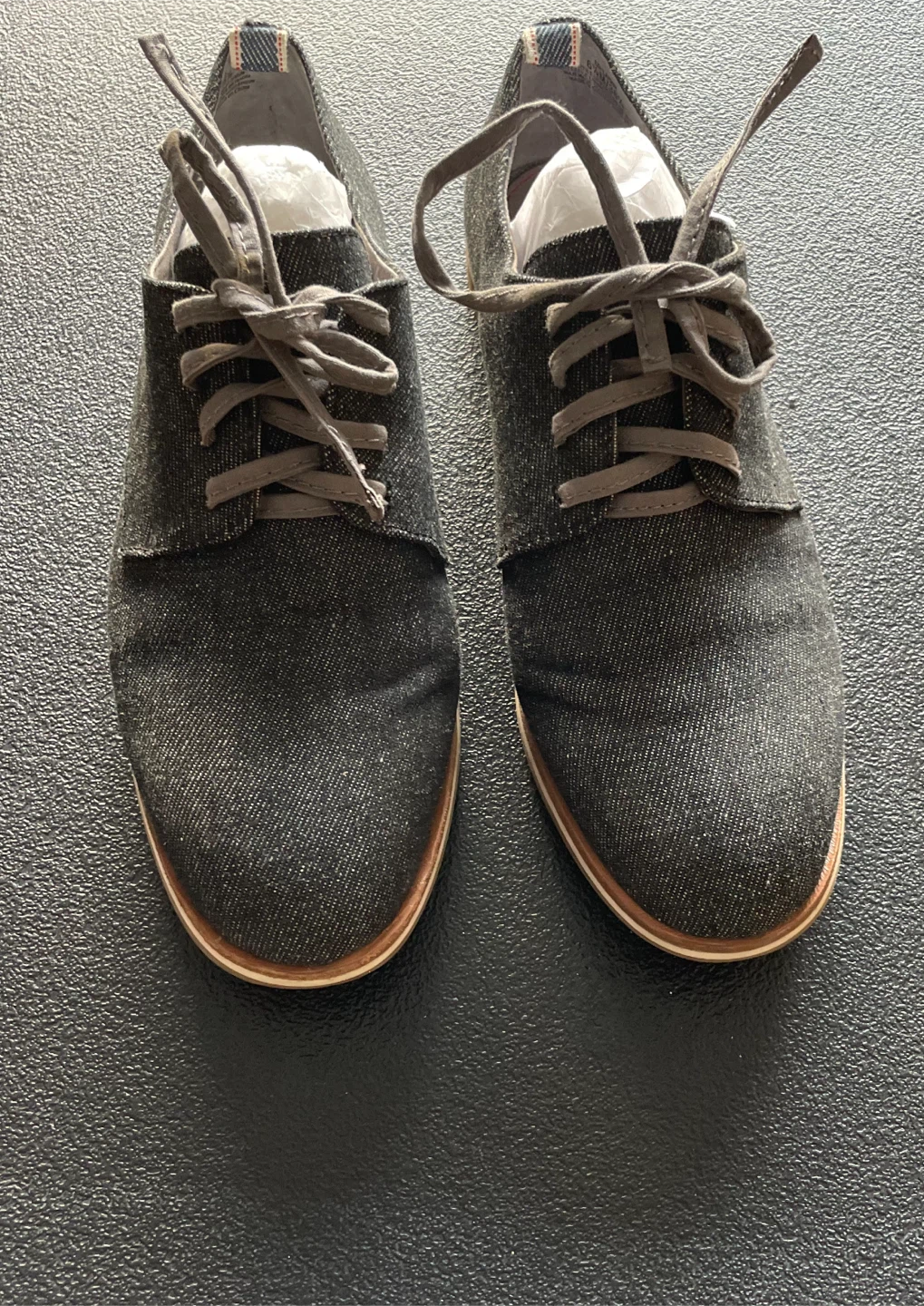 Ellen DeGeneres ED Charcoal Denim Lace-Up Shoes