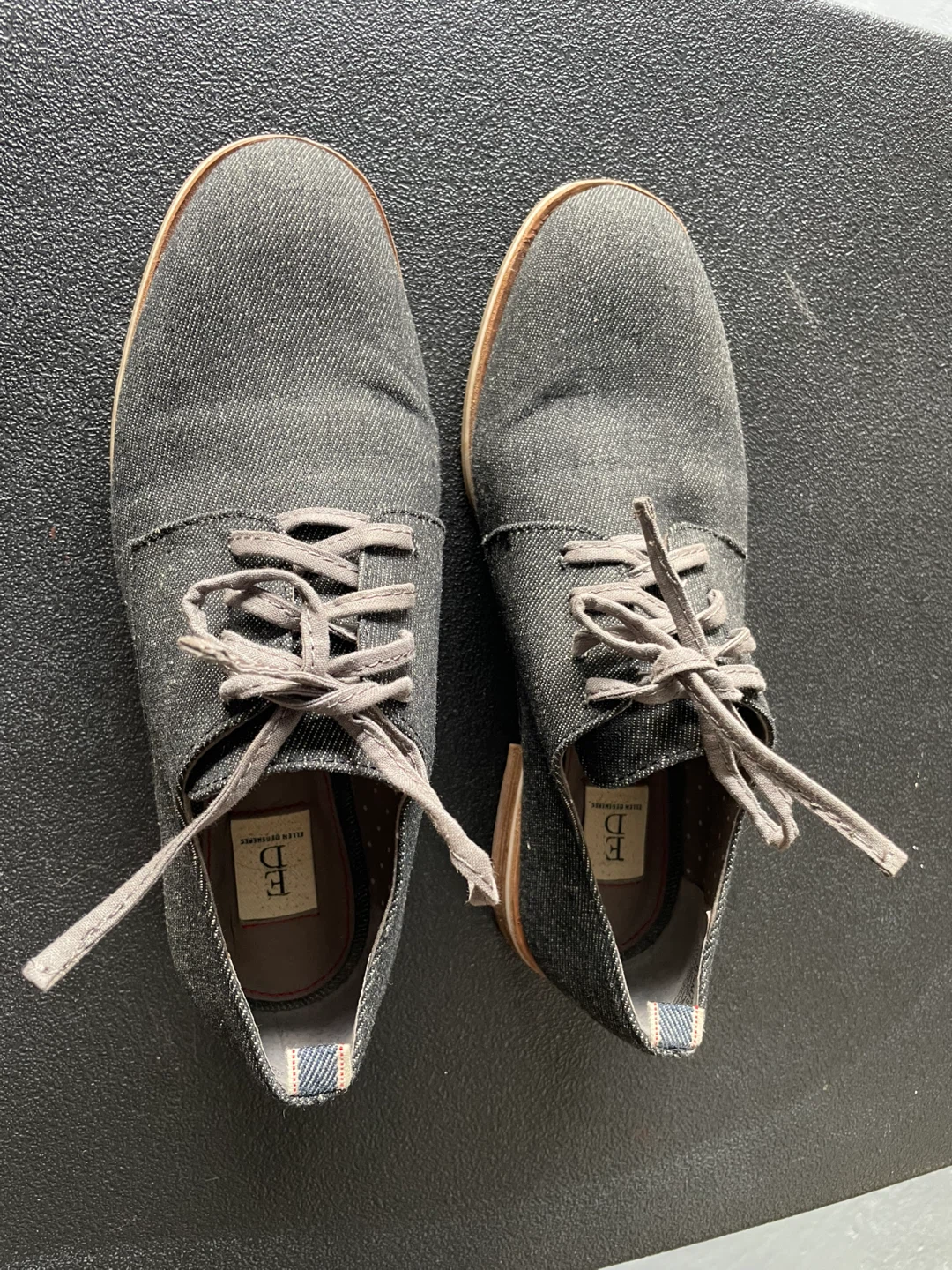 Ellen DeGeneres ED Charcoal Denim Lace-Up Shoes - photo 2