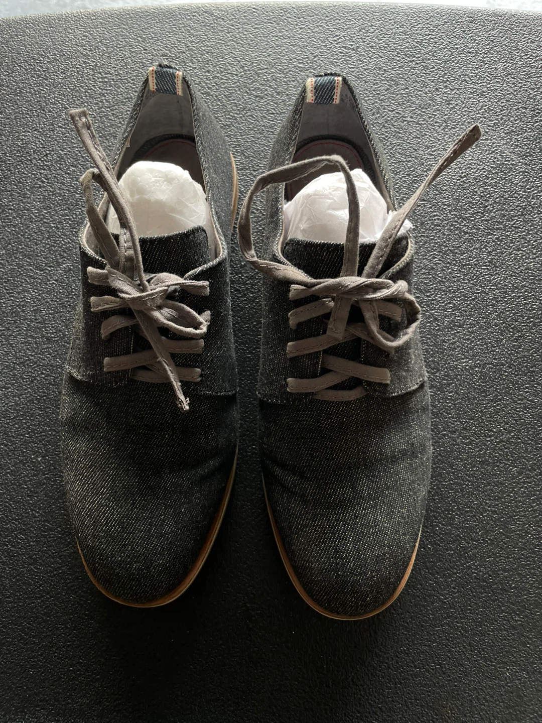 Ellen DeGeneres ED Charcoal Denim Lace-Up Shoes - photo 3