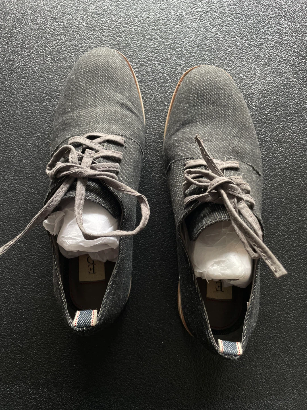 Ellen DeGeneres ED Charcoal Denim Lace-Up Shoes - photo 4