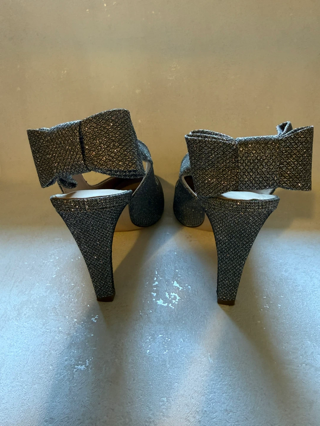 H&M Glitter Bow Slingback Heels - photo 2