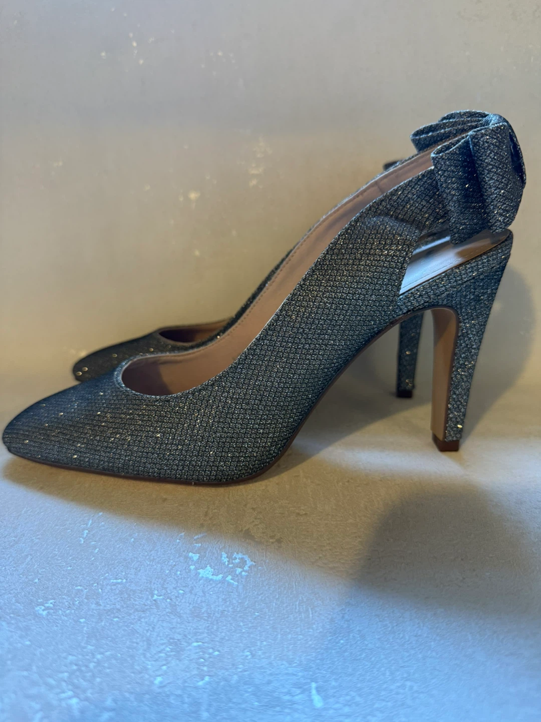 H&M Glitter Bow Slingback Heels - photo 3