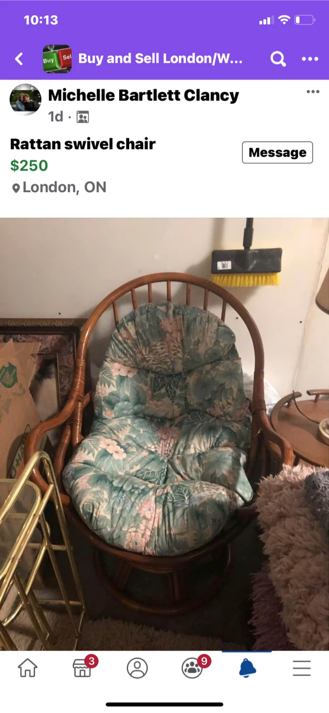Rattan Swivel Chair