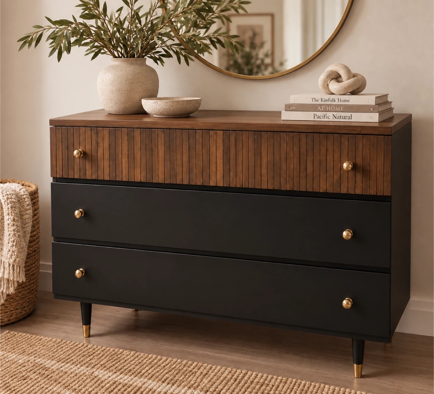 ✨ Gibbard Mahogany Dresser | Modern Fluted Design ✨ - photo 3