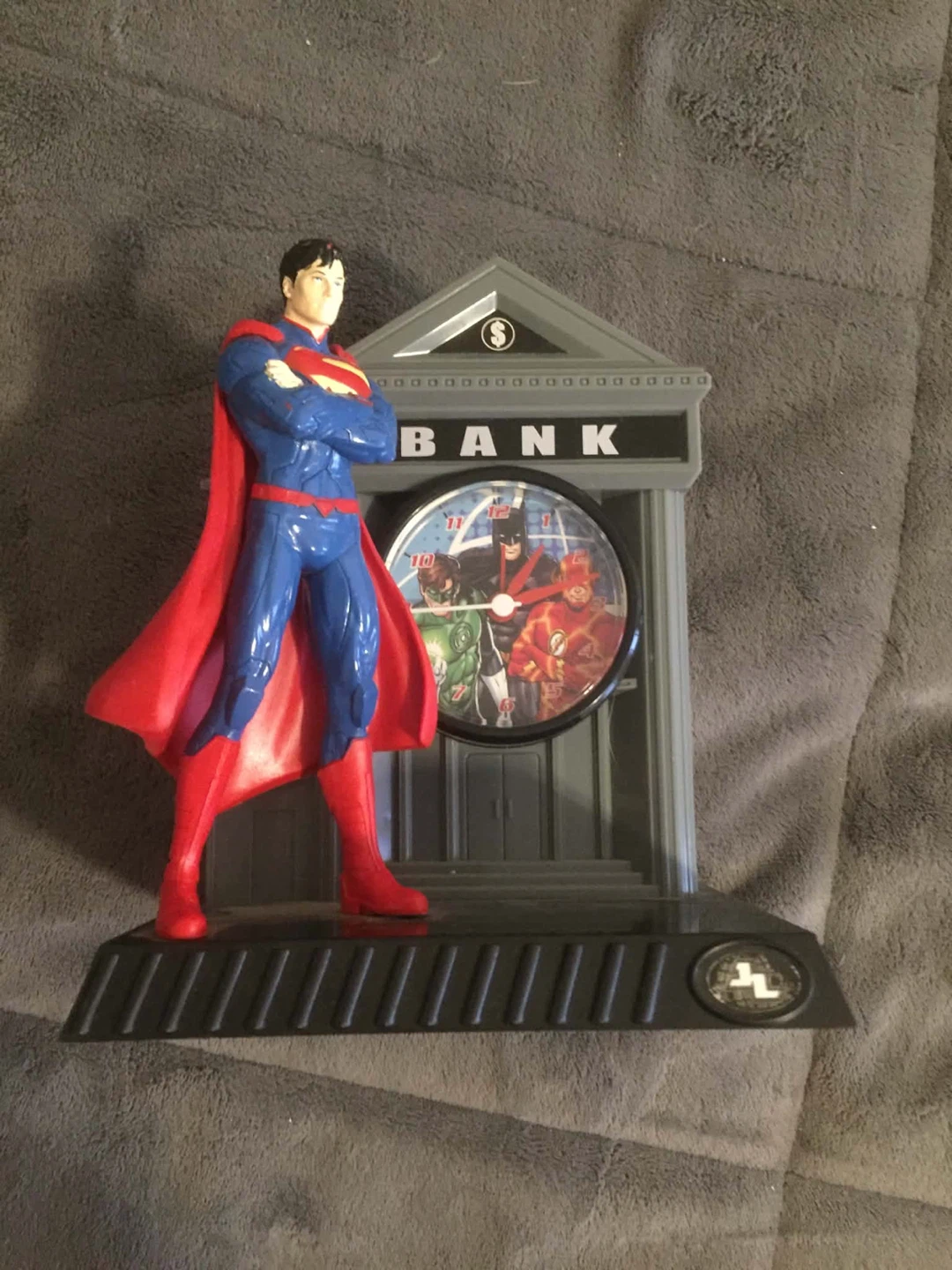 DC Comics Justice League Alarm Clock and bank
