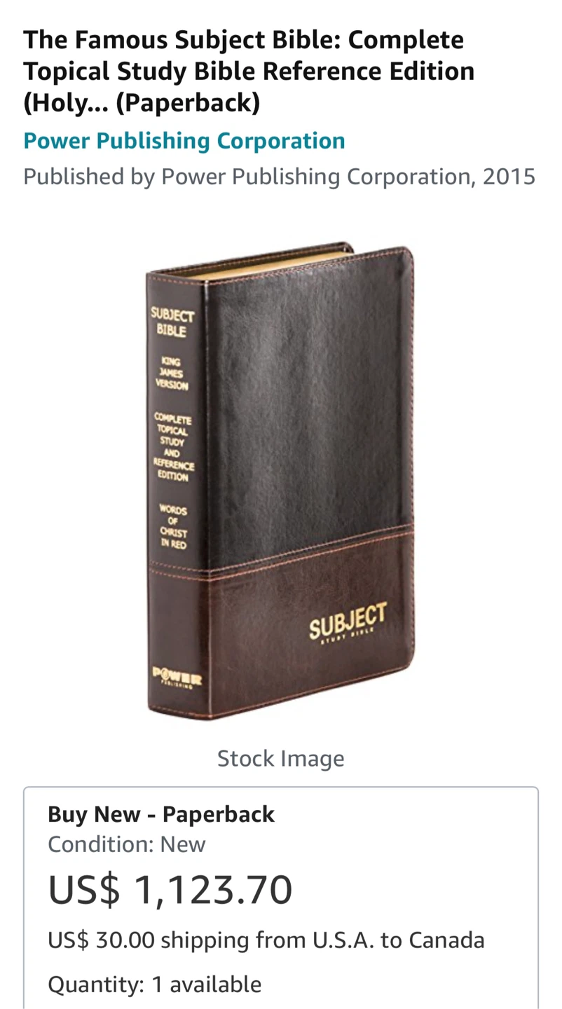 New Condition/Never used Power Publishing Famous Subject Bible - photo 3