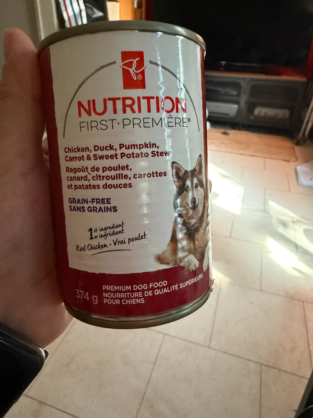 7 Cans PC Nutrition First Dog Food