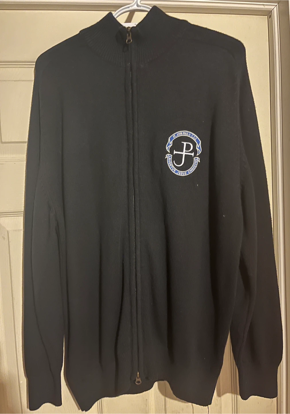 St. John Paul II Uniform Zip-Up Sweater only worn once - photo 2