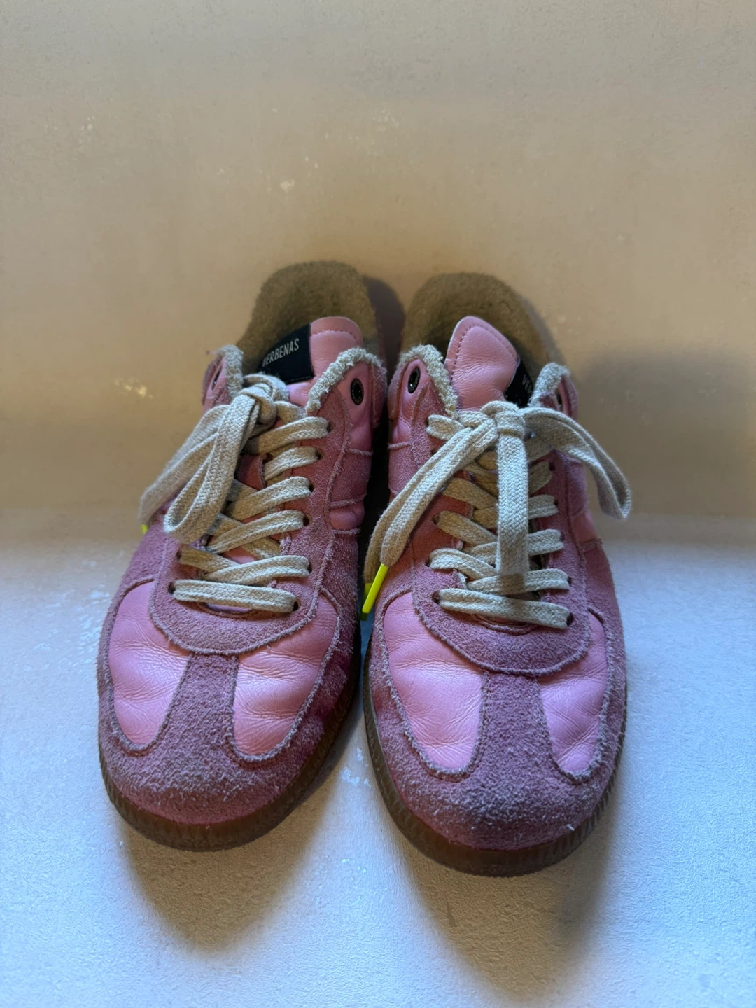 Pink Suede & Leather Sneakers - photo 3