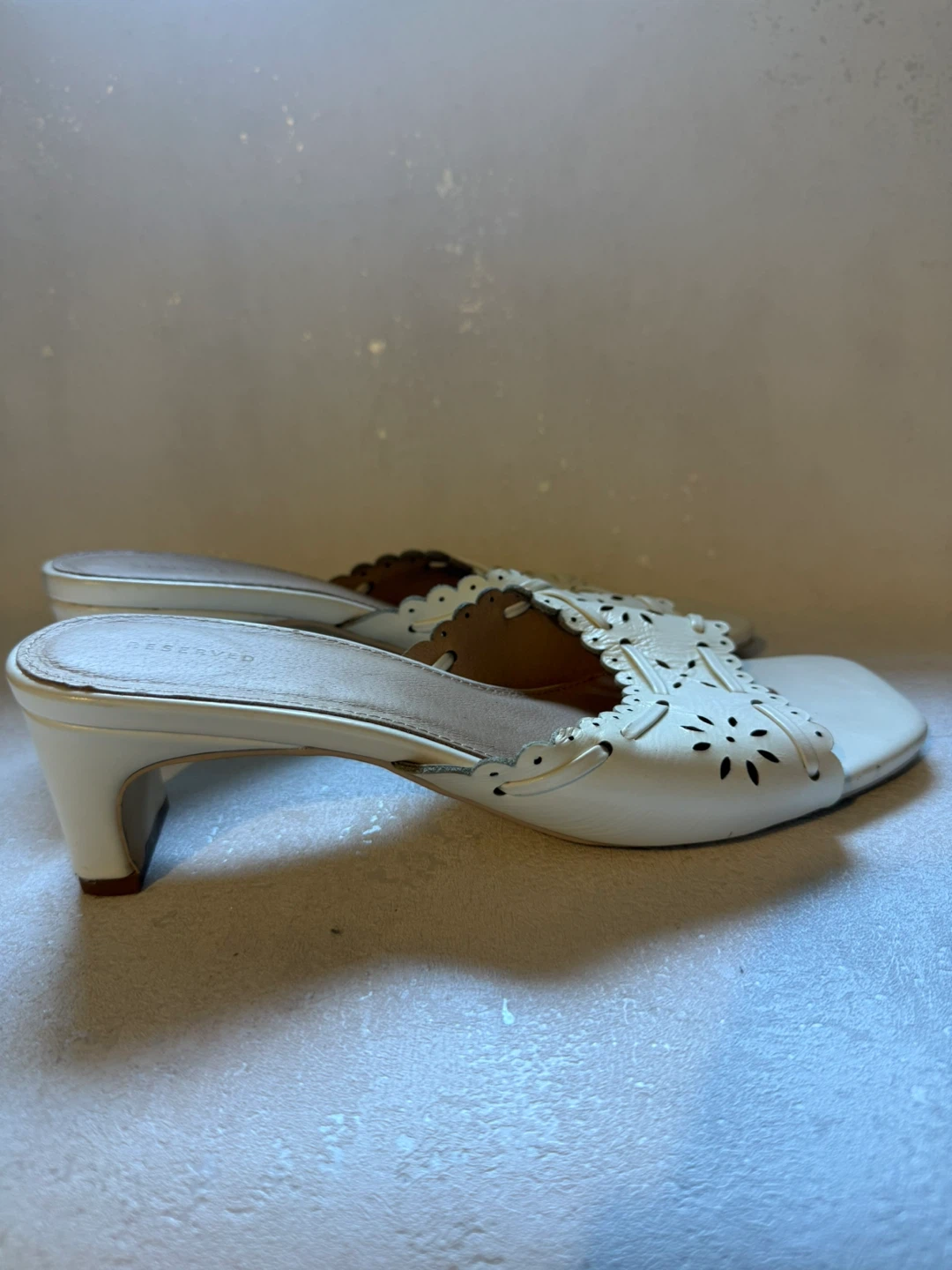 White Mule Sandals Size 39