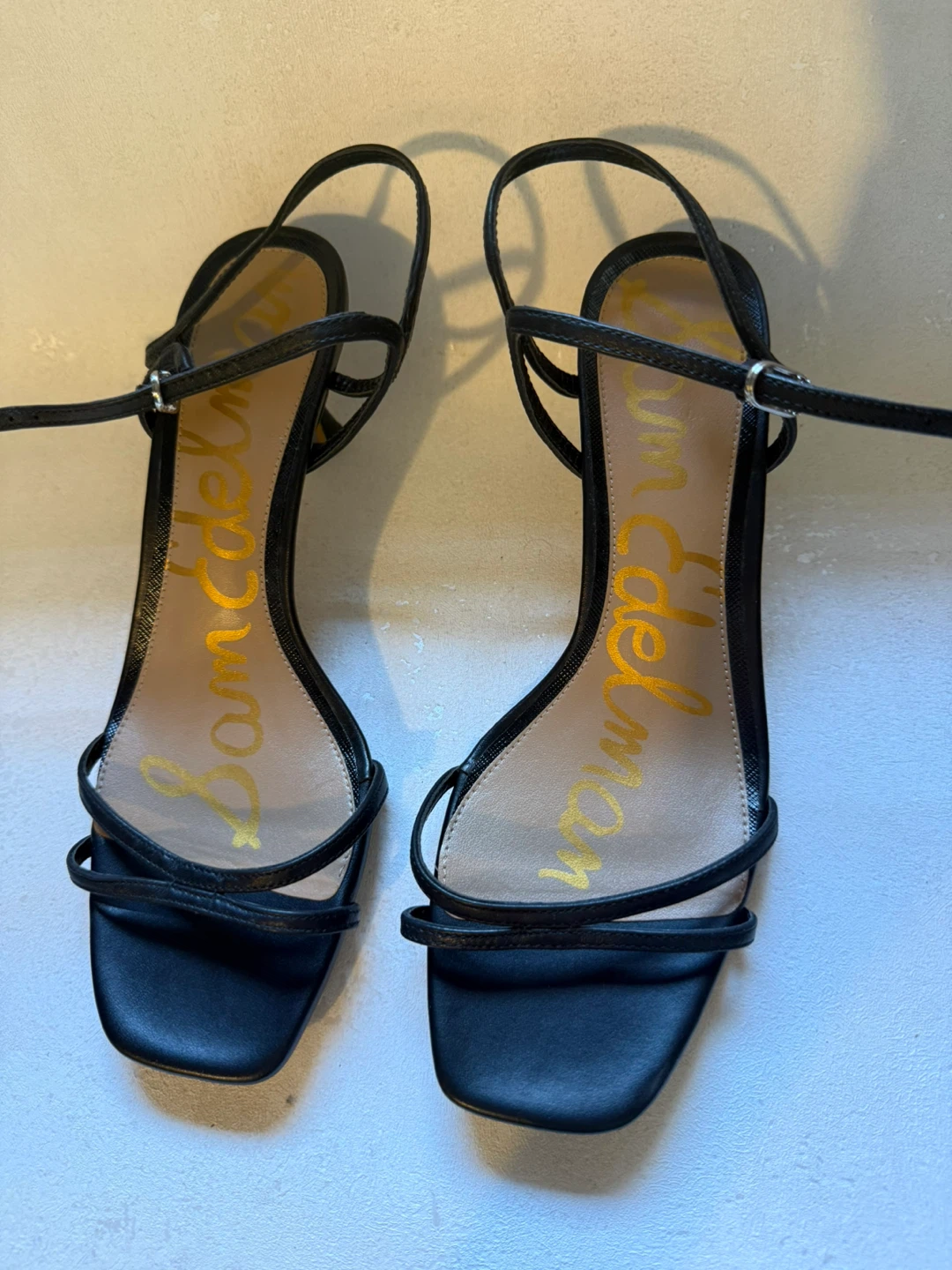 Sam Edelman Black Leather Strappy Heels - photo 2
