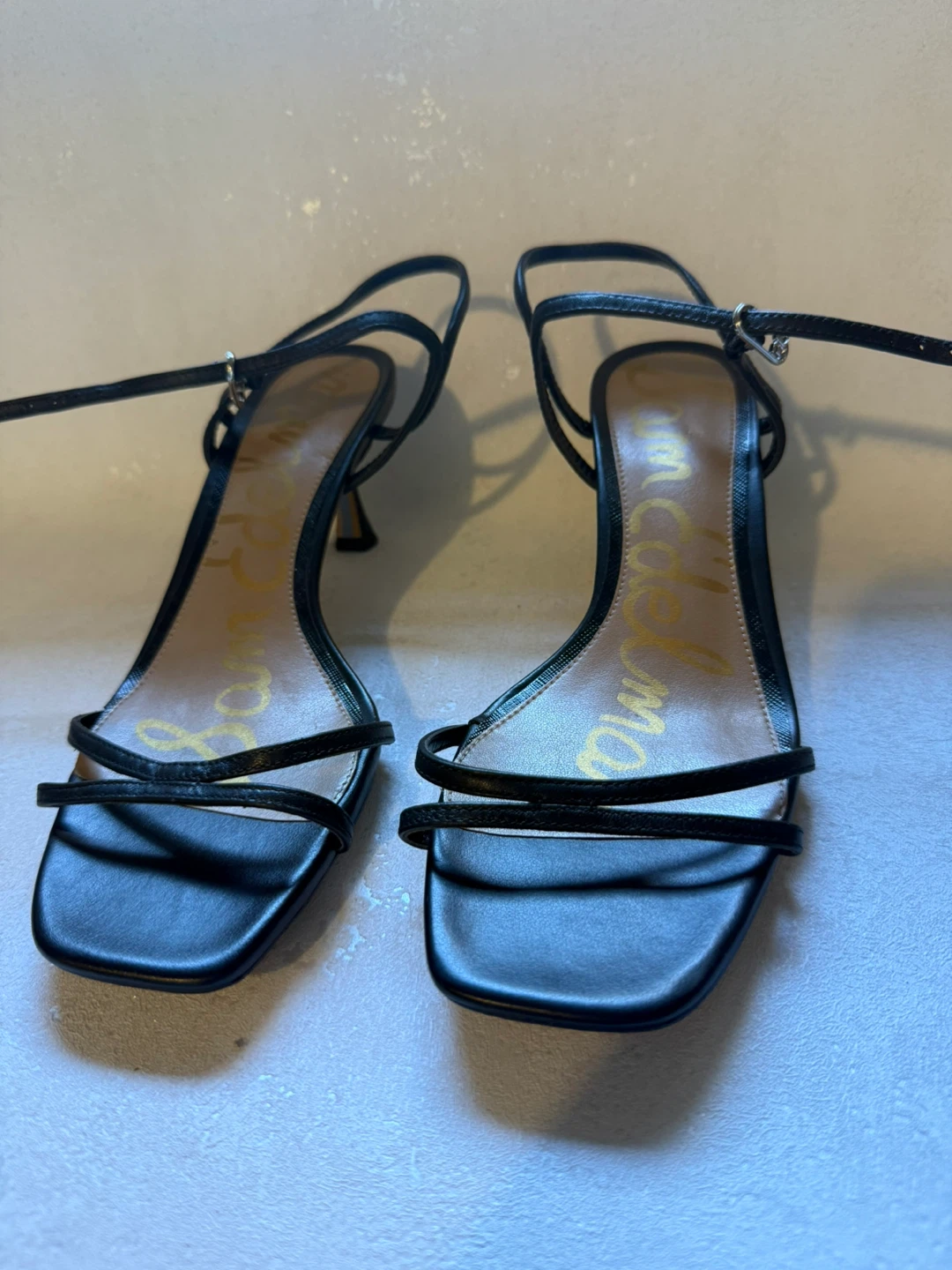 Sam Edelman Black Leather Strappy Heels - photo 3