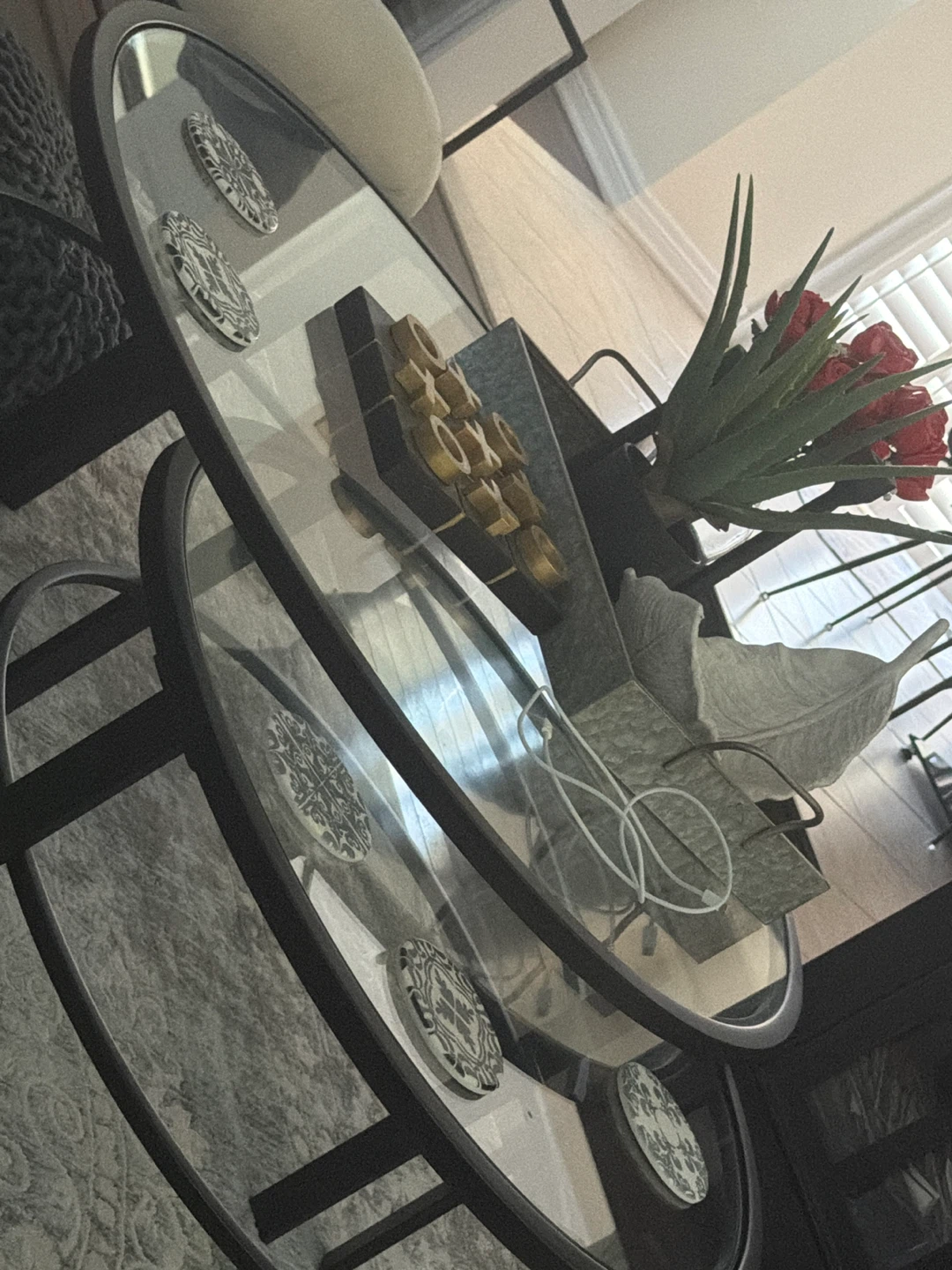 Modern Round Glass Coffee Table