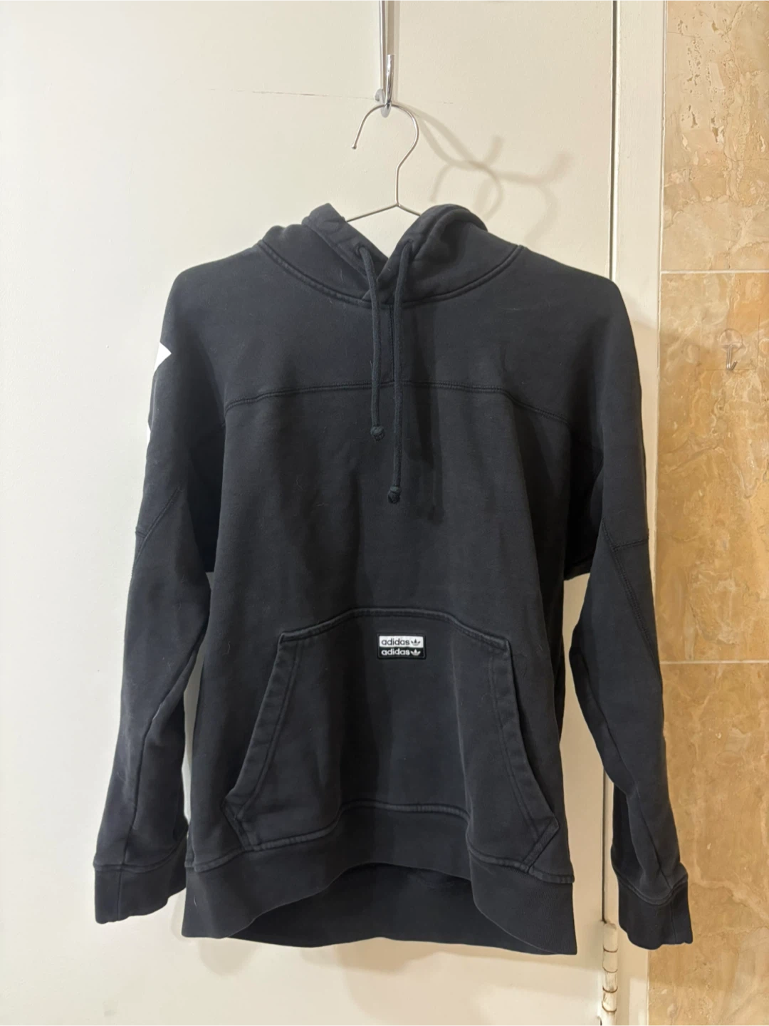 Adidas Originals R.Y.V. Double Big Logo Hoodie Black Men's S