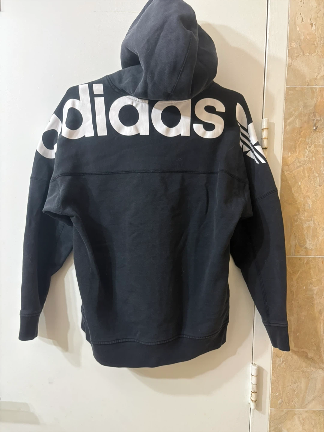 Adidas Originals R.Y.V. Double Big Logo Hoodie Black Men's S - photo 2