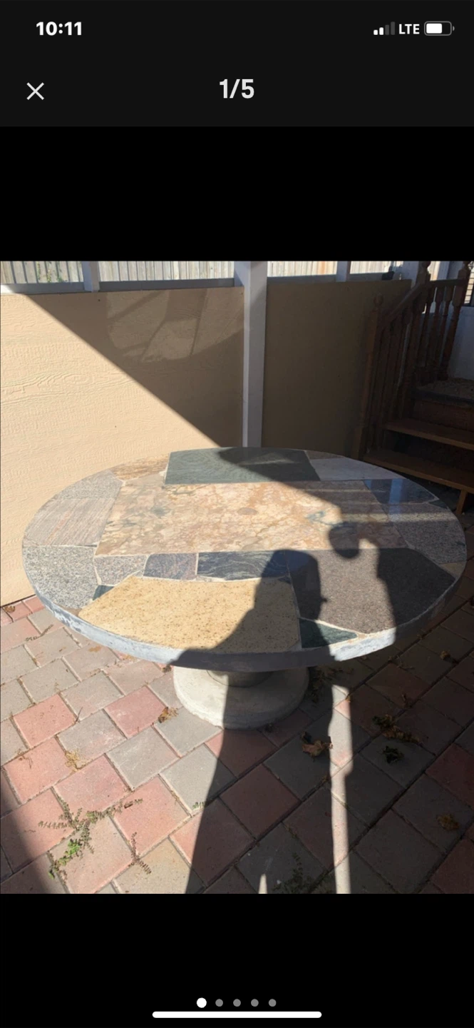 Stone mosaic outdoor dining table - photo 5