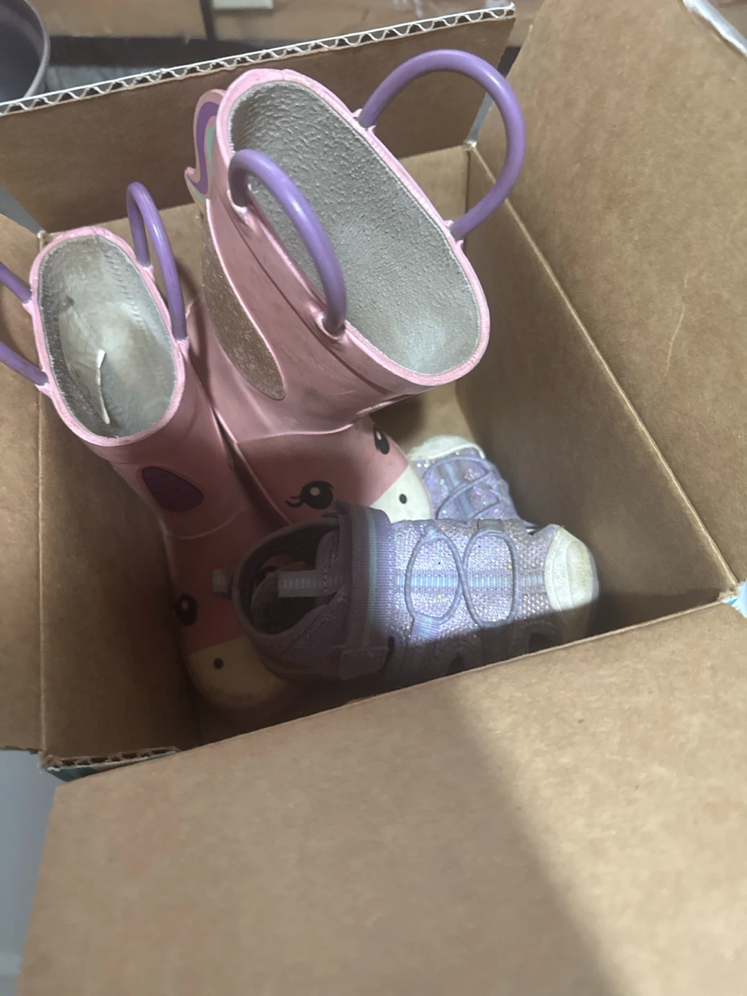 I have 2 box’s of toddler girl clothes and a box of shoes - photo 2