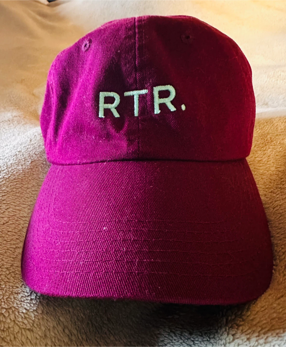 RTR. Maroon Embroidered Baseball Cap