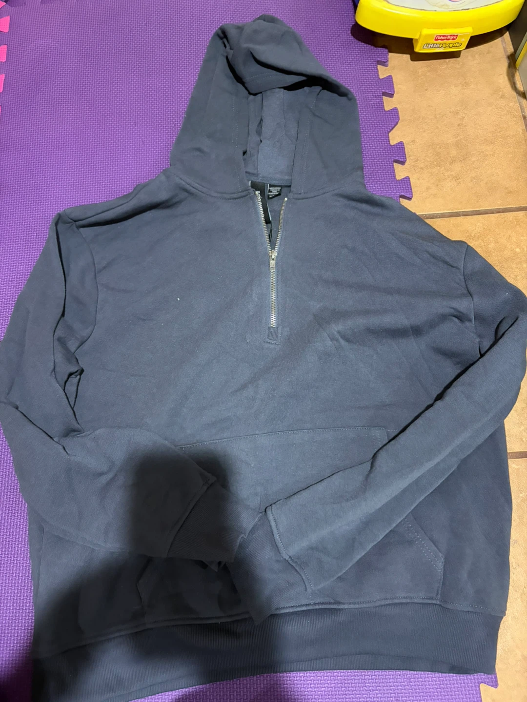 Women’s Dark Grey Half-Zip Hoodie ~ Size XL