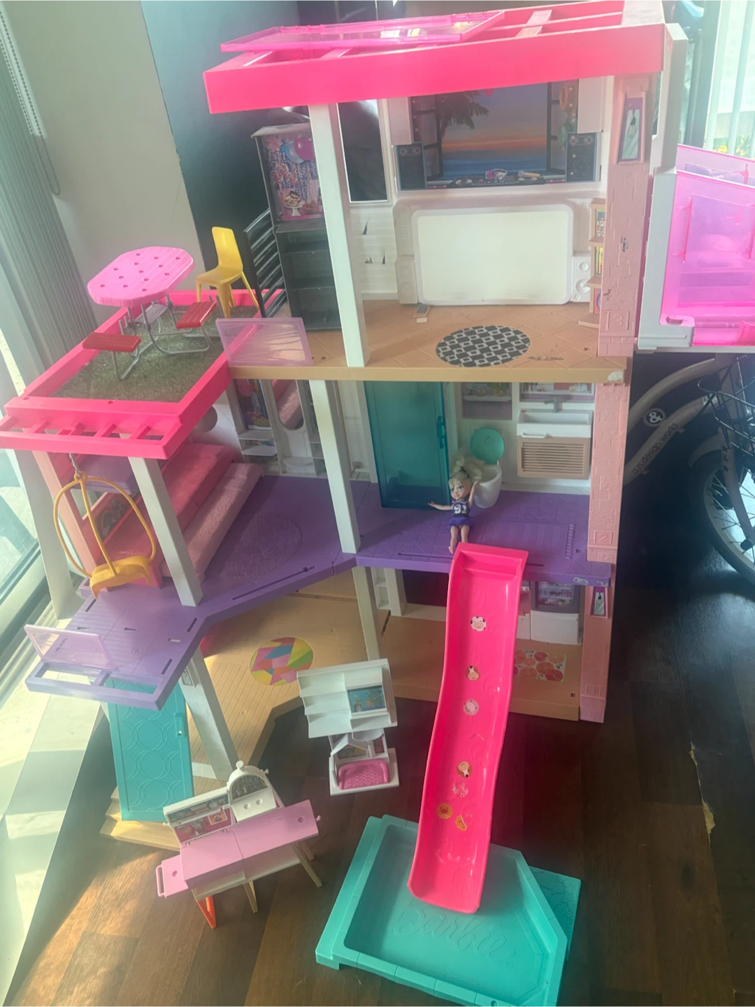 Barbie Dollhouse with Furniture and Slide
