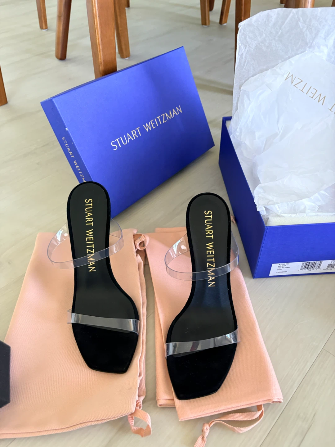 Stuart Weitzman ALEENA 100 Black Heels Size 8