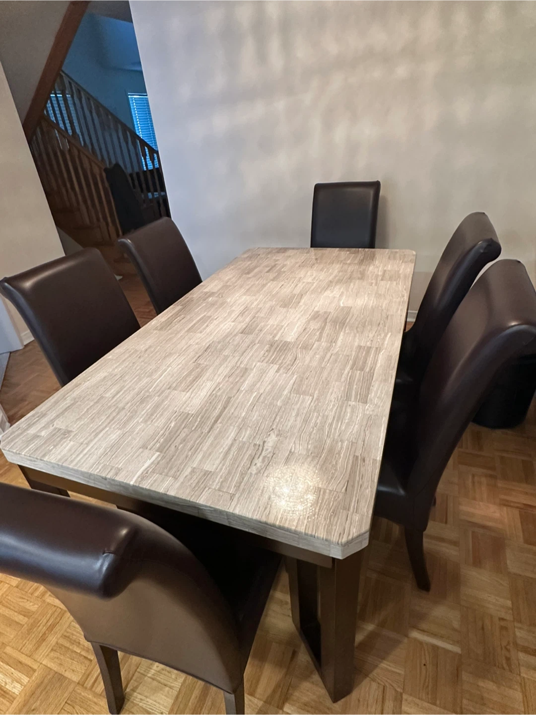 Faux marble top Dining Table