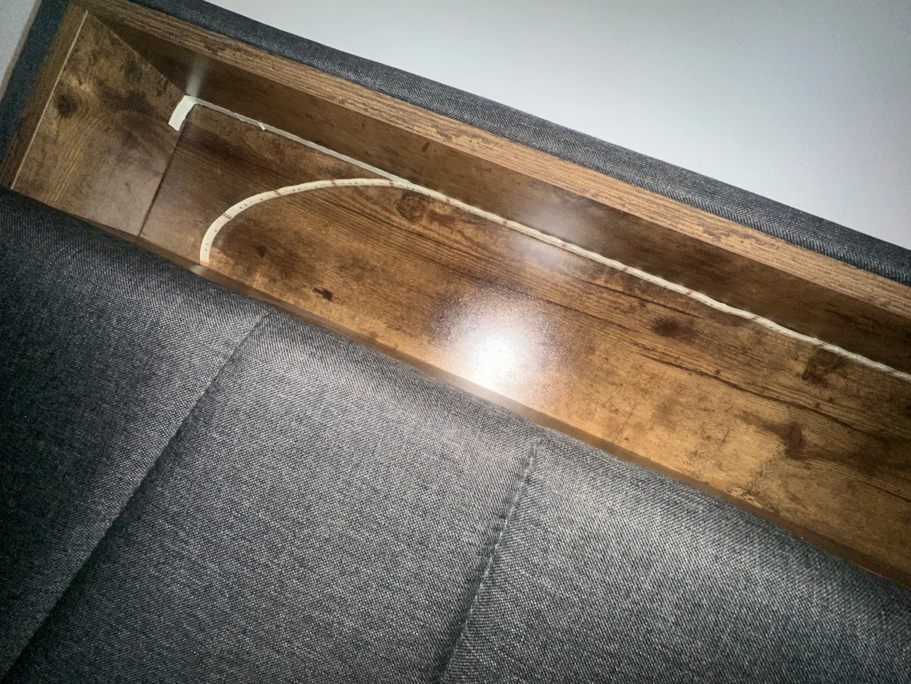 Upholstered Queen Bed Frame with Storage Headboard - photo 4